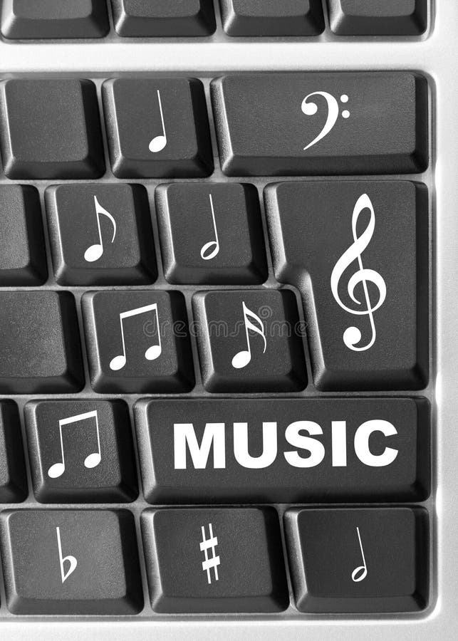 Teclado de la música de ordenador imágenes de archivo libres de regalías Teclado de la música de ordenador imágenes de archivo libres de regalías