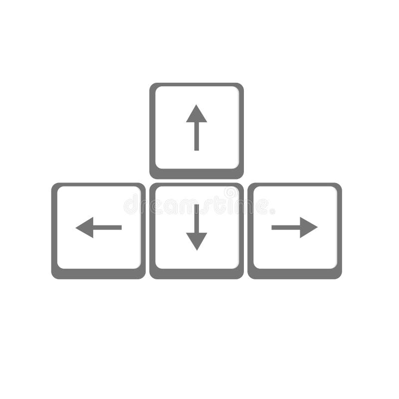Teclado De Los Botones De Las Flechas Del Vector Ilustración del Vector - Ilustración de cuadrado, 42218695