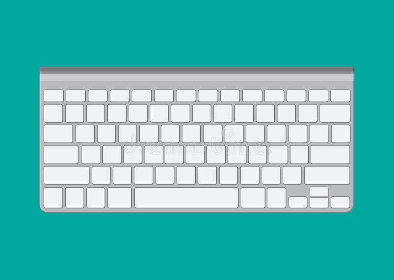 Teclado de ordenador de aluminio moderno ilustración del vector Teclado de ordenador de aluminio moderno ilustración del vector