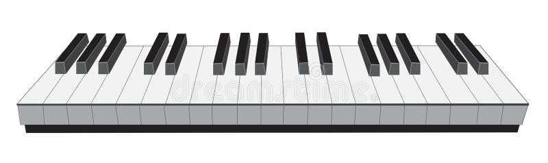 Teclado de piano ilustração royalty free Teclado de piano ilustração royalty free