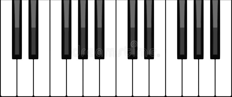 Teclado de piano ilustração do vetor. Ilustração de preto - 343050