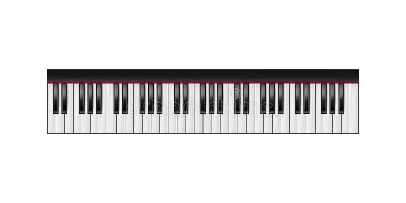 Teclado De Piano, 61 Chaves, Isoladas Foto de Stock - Imagem de melodia