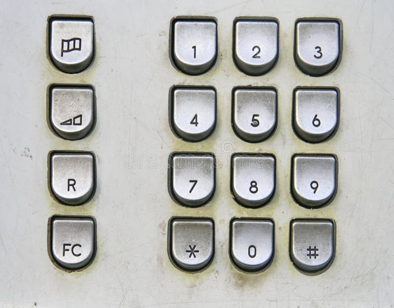 Teclado del teléfono en teléfono público imagenes de archivo Teclado del teléfono en teléfono público imagenes de archivo