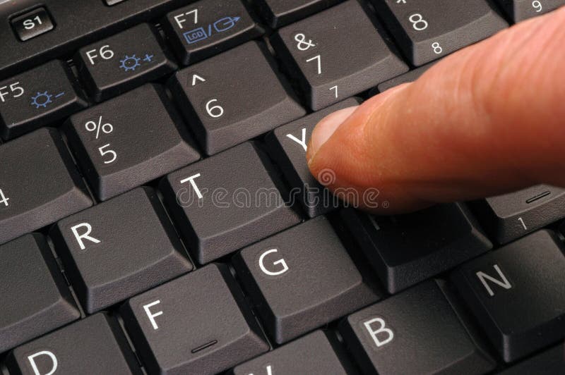 Teclado do dedo fotos de stock Teclado do dedo fotos de stock