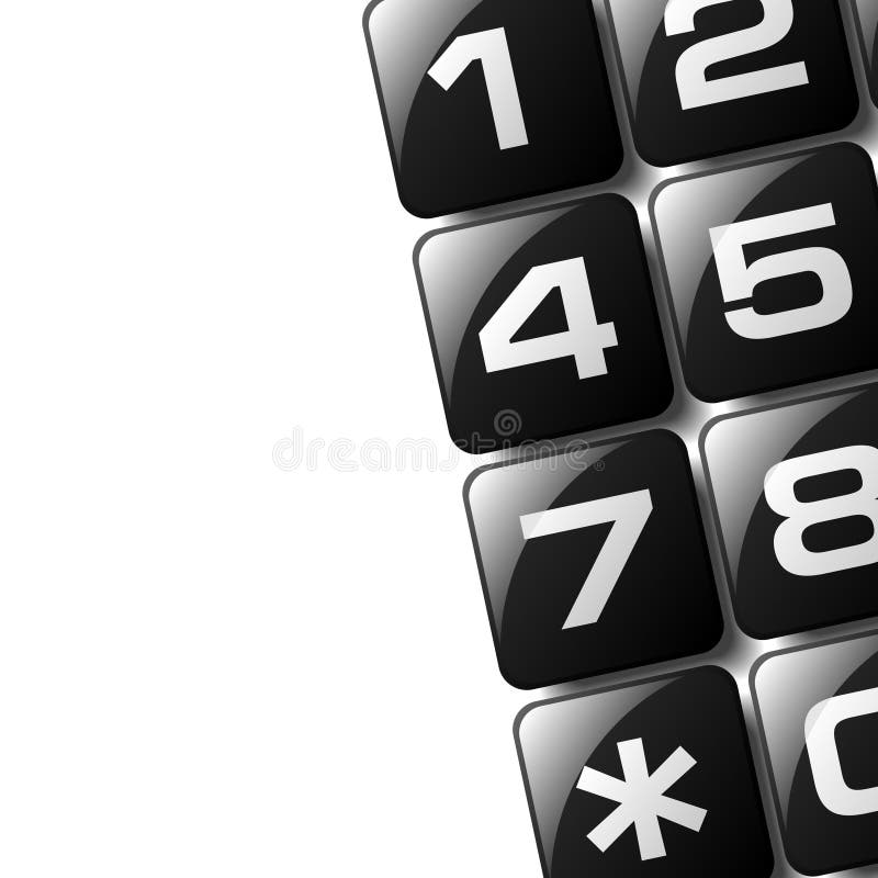 Teclado Do Número De Telefone Foto de Stock - Imagem de branco, almofada:  58869794