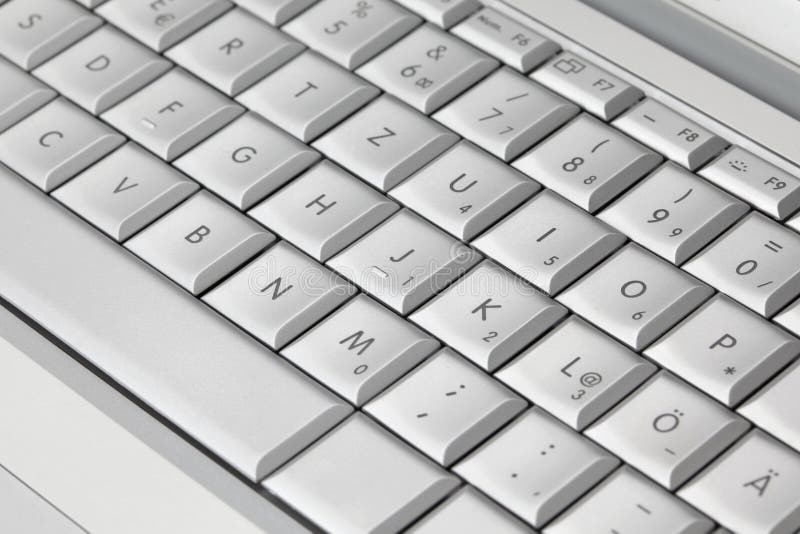 Teclado Moderno De La Computadora Portátil, Primer Foto de archivo