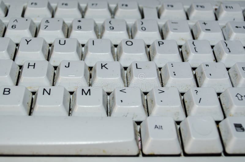 Teclado sucio imagenes de archivo Teclado sucio imagenes de archivo