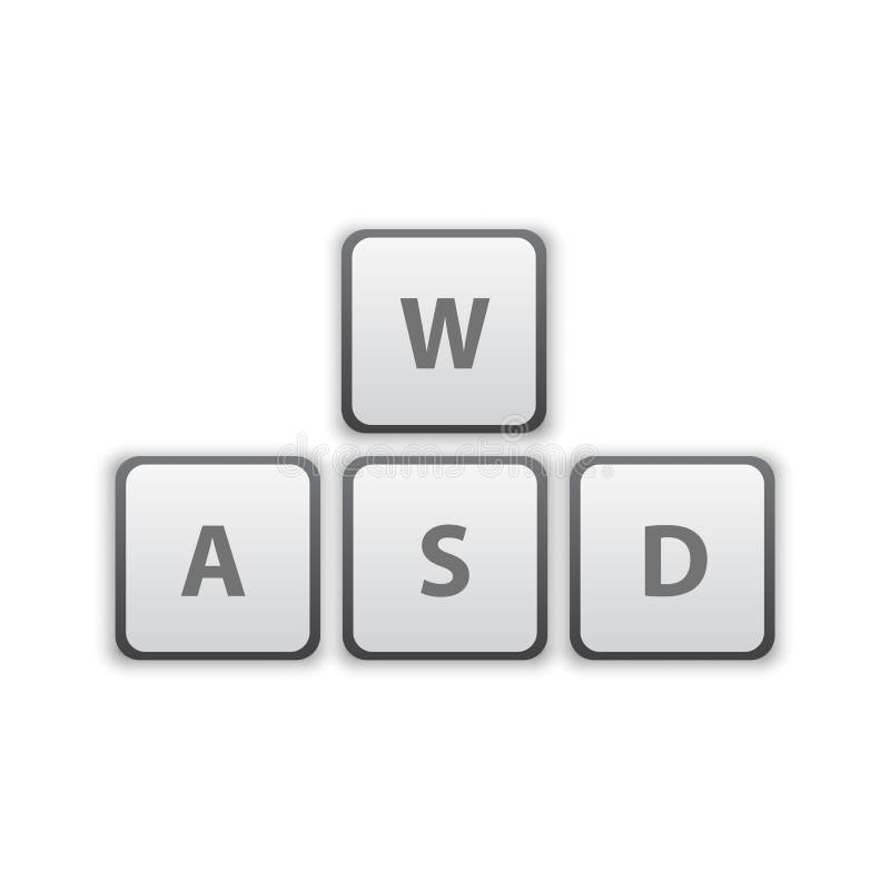 Vetores de Botões De Teclado 3d Wasd Conceito De Jogo De