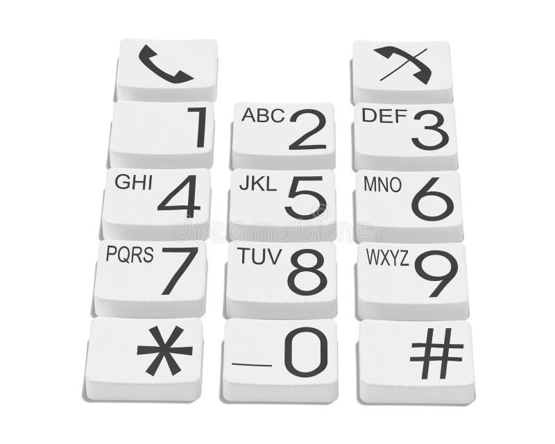 Teclado Do Número De Telefone Foto de Stock - Imagem de branco, almofada:  58869794