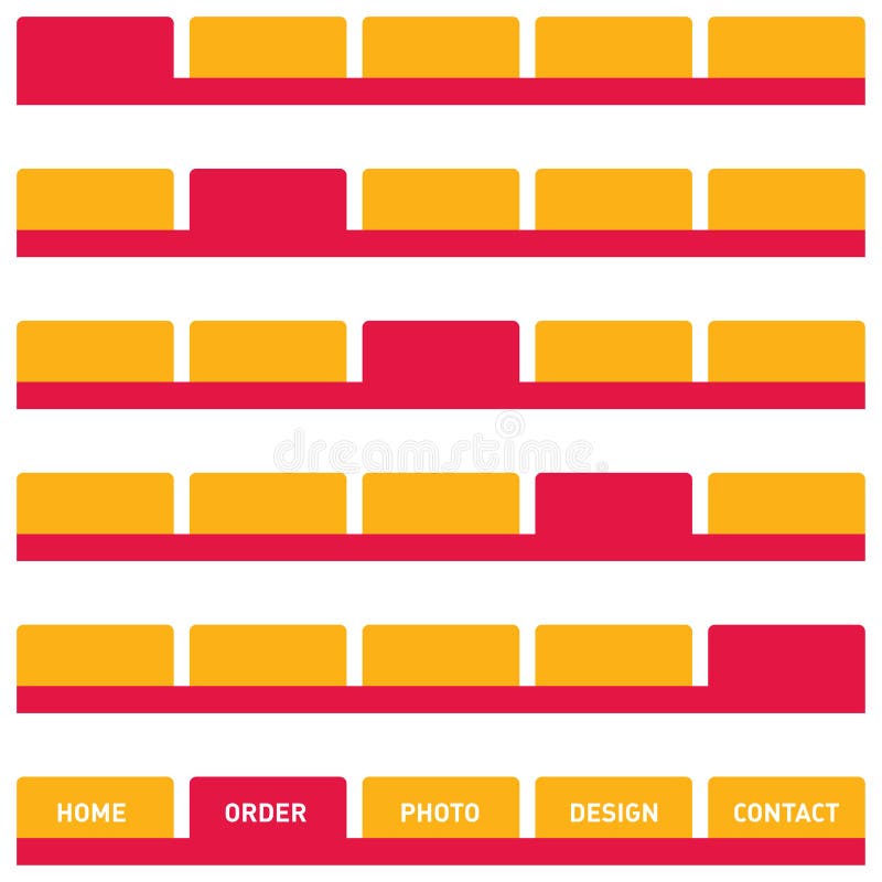 Teclas Ou Abas Do  Na Laranja Ilustração do Vetor Ilustração de
