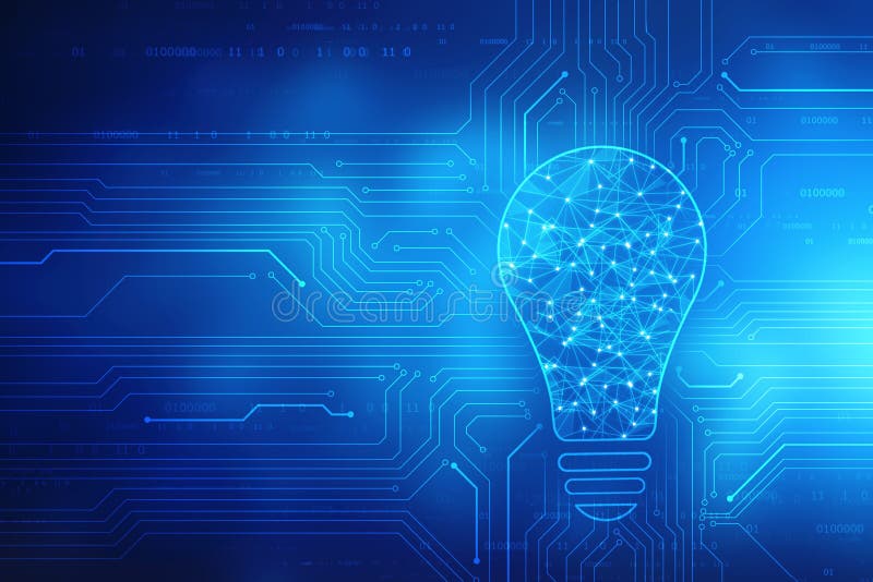 Tecnolog? a futura del bulbo, fondo de la innovaci? n, concepto creativo de la idea, concepto de pensamiento imágenes de archivo libres de regalías