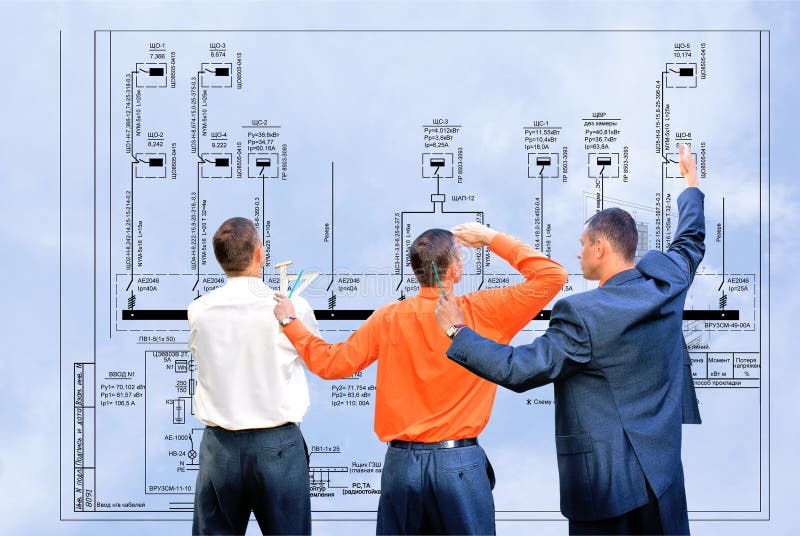 Projection -initial preparatory stage in construction new building. Projection -initial preparatory stage in construction new building