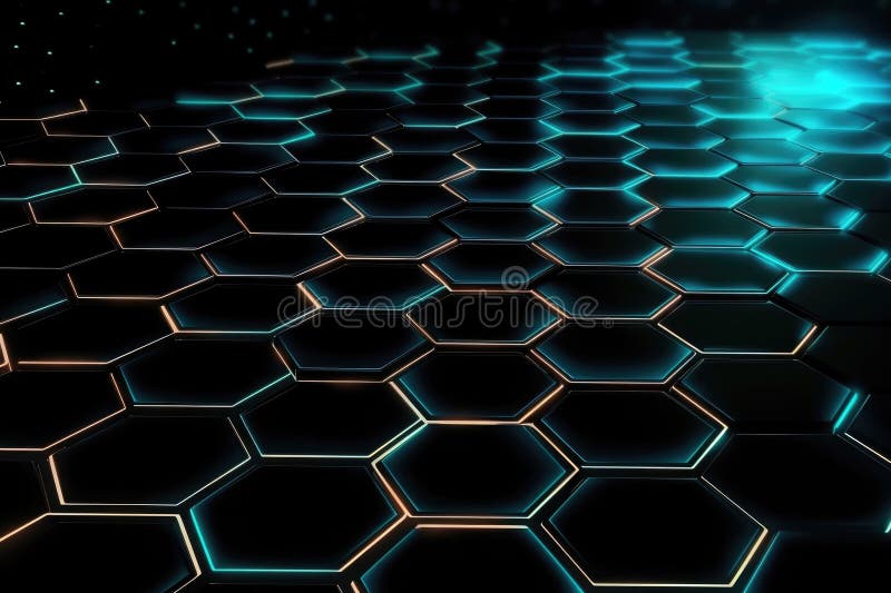 Tecnologia abstrata com hexágonos. ai generativo ilustração do vetor