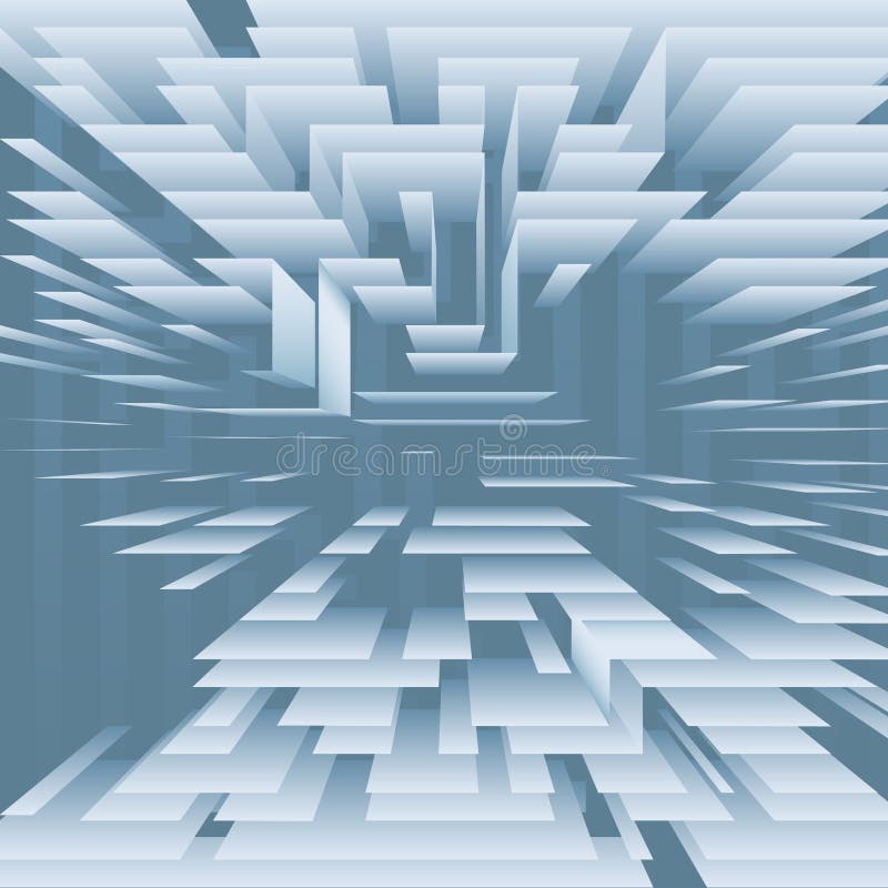 Níveis Abstratos de Tecnologia em Camadas sobre Azul ilustração do vetor