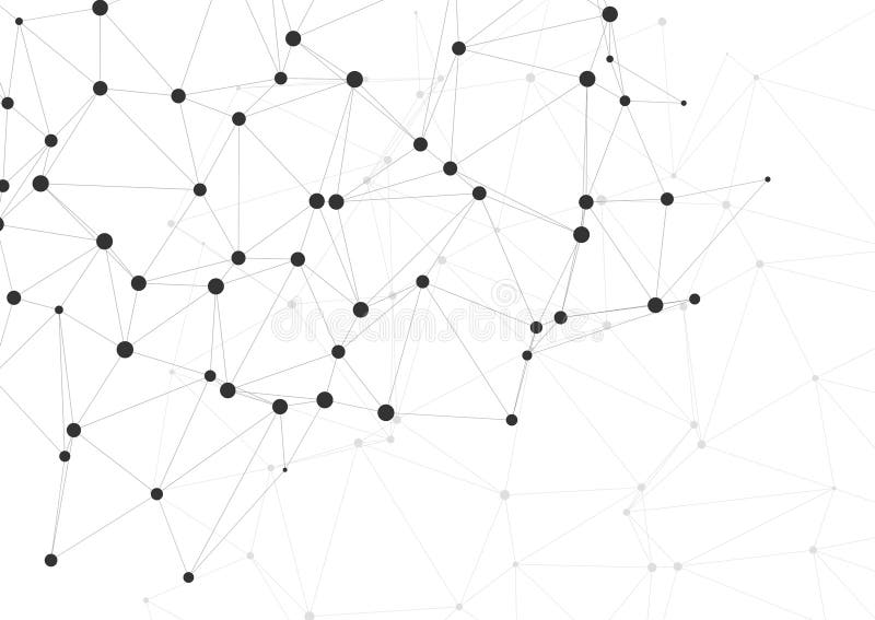Tecnologia avanzata con connessioni di rete con linee e punti di connessione illustrazione vettoriale