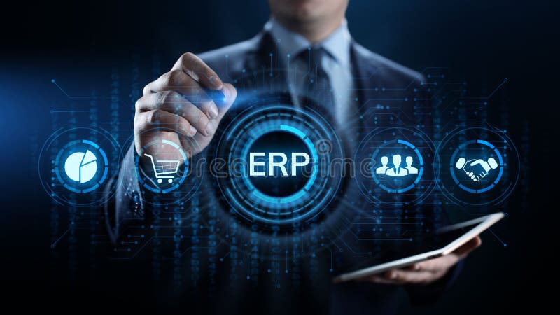 Tecnologia di affari del software di sistema di pianificazione delle risorse di impresa del ERP fotografia stock libera da diritti Tecnologia di affari del software di sistema di pianificazione delle risorse di impresa del ERP fotografia stock libera da diritti