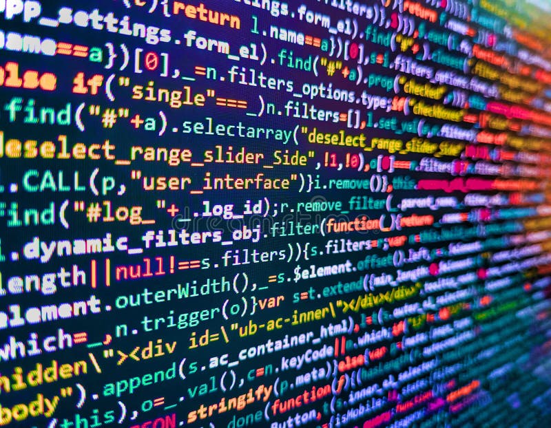 Tecnologia moderna. background tecnologico astratto con cifre e linee. codice programma file HTML css del sito. schermo astratto d immagini stock libere da diritti