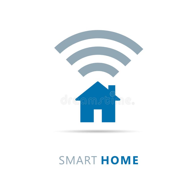 Tecnologia moderna di wifi domestico astuto dell'icona illustrazione di stock Tecnologia moderna di wifi domestico astuto dell'icona illustrazione di stock