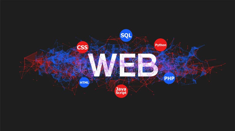 Tecnologia WEB para design de site ilustração do vetor
