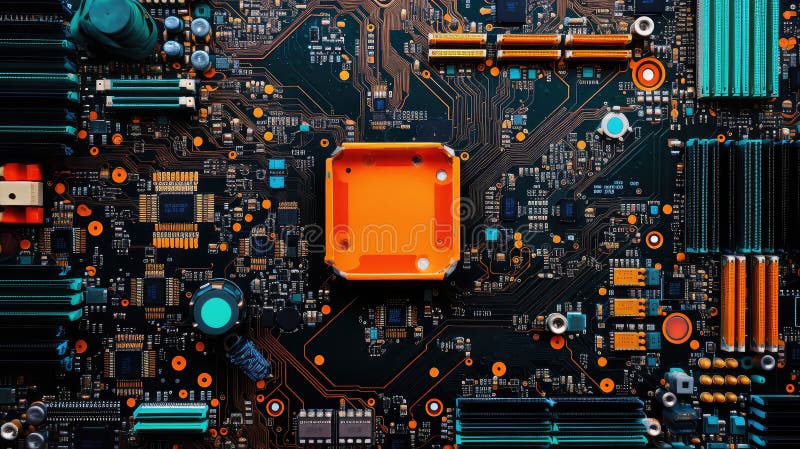 Ilustración de hardware avanzada complejidad sistemas informáticos almacenamiento de memoria tecnología de hardware avanzada generación de ai