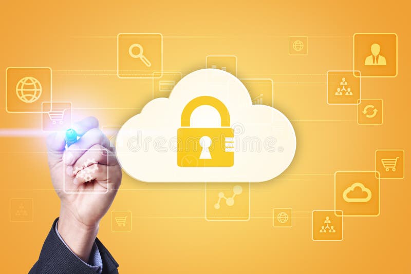 Tecnología de la nube Almacenamiento de datos Concepto del servicio del establecimiento de una red y de Internet fotos de archivo Tecnología de la nube Almacenamiento de datos Concepto del servicio del establecimiento de una red y de Internet fotos de archivo