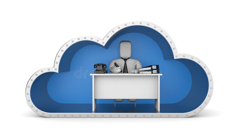 Tecnología de la nube, metáfora stock de ilustración Tecnología de la nube, metáfora stock de ilustración