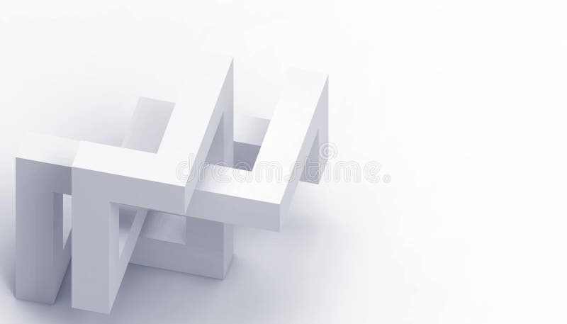Tecnología geométrica abstracta de bajo nivel Concepto de cubo fondo blanco aislado