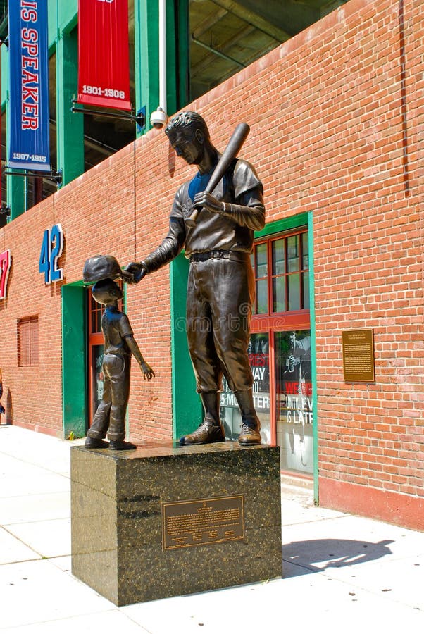 Ted Williams Statue at Fenway Park royalty free stock photo