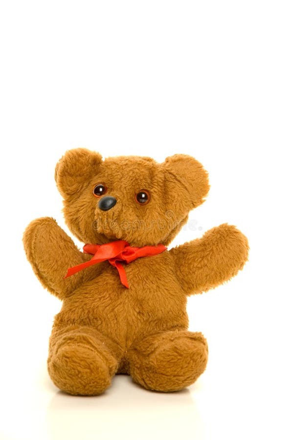 Teddybear listening music stock image. Image of gift 2445681