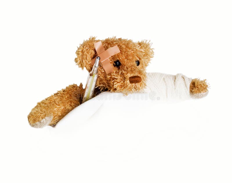 Teddy Bear As A Patient With Arm Broken Stock Image Image 18509375