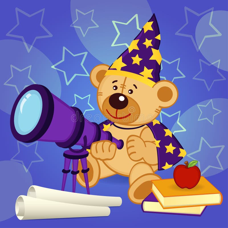 Teddy bear astronomer