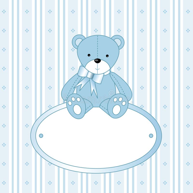 Teddy bear for baby boy royalty free illustration Teddy bear for baby boy royalty free illustration