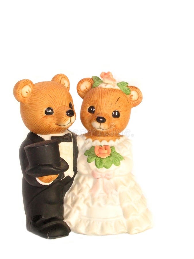 bride and groom teddies