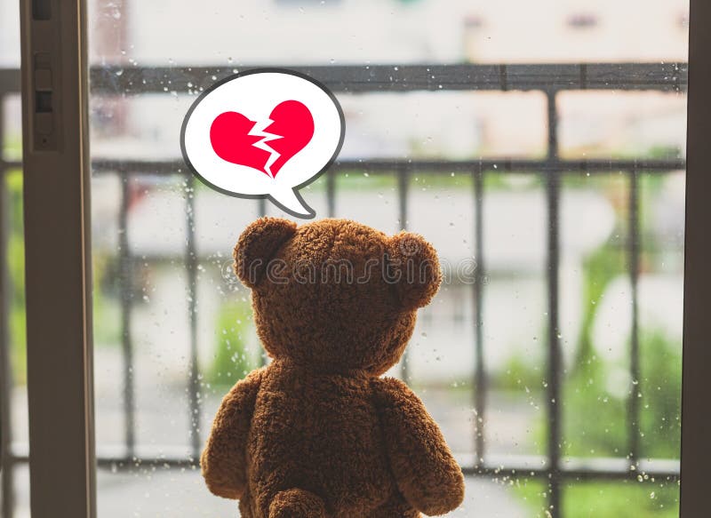 broken heart teddy bear