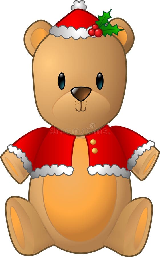 Teddy Bear in Christmas Outfit vector illustration Teddy Bear in Christmas Outfit vector illustration