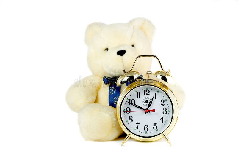 Teddy-bear and clock