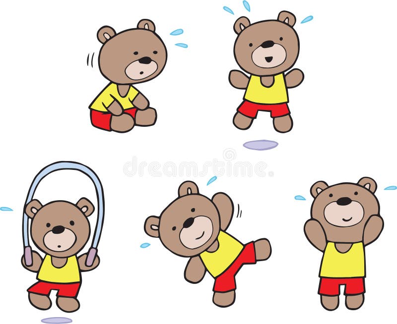 Teddy Bear exercise workout at the gym