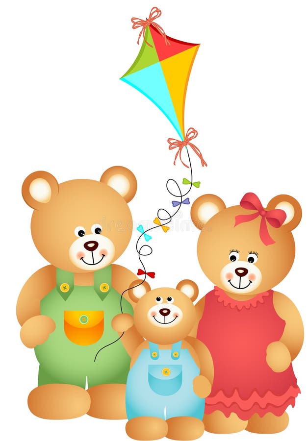 Teddy Bear Family ilustração royalty free Teddy Bear Family ilustração royalty free