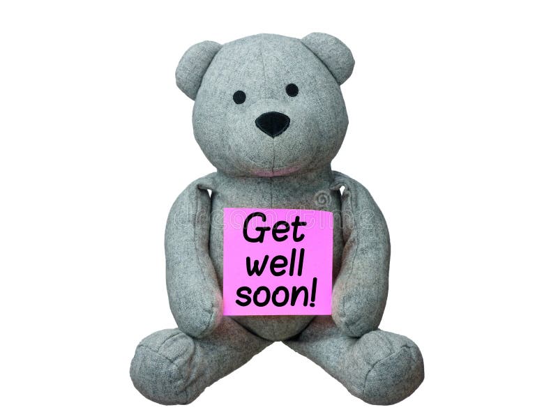 Get Well Soon Teddy Bear With Flowers Stock Photo - Download Image Now - Get  Well Card, Get Well Soon - Short Phrase, Recovery - iStock