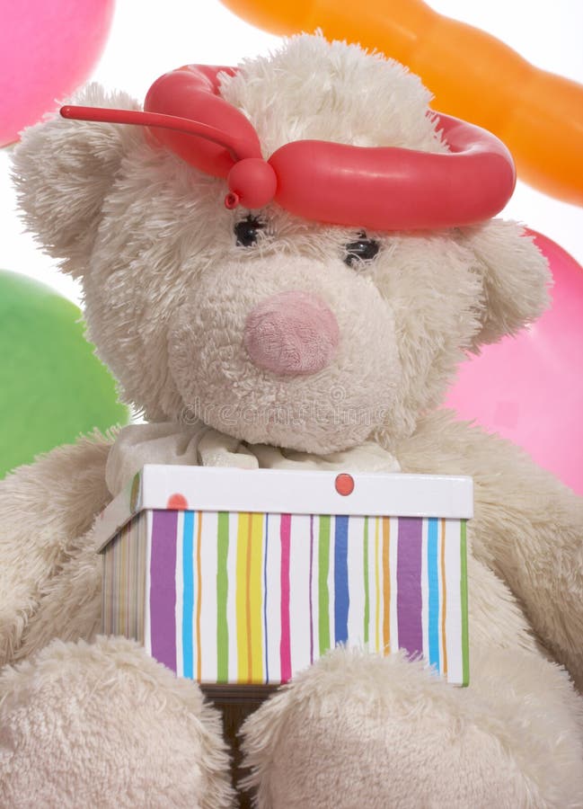 Teddy bear with gift box