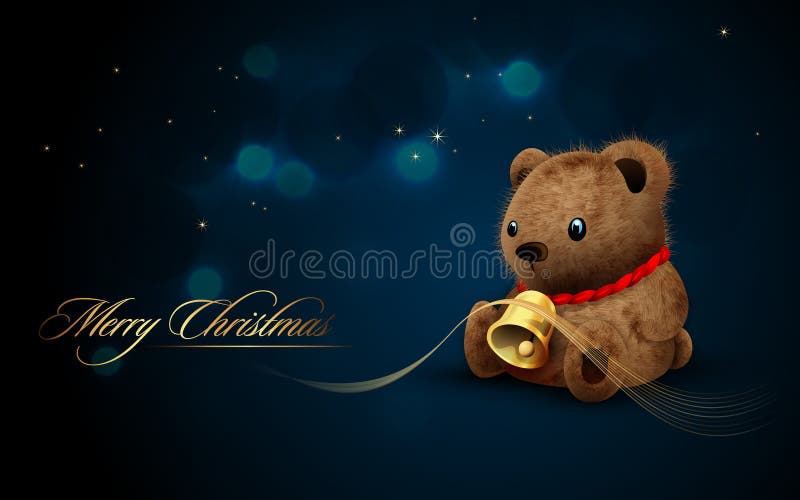 Teddy Bear with Golden Bell