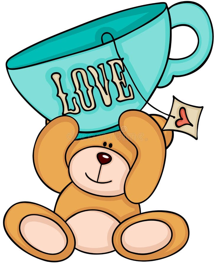 Cute Panda bear in cup drinking coffee tea cartoon teddy sweet dream Kawaii  animal zoo vector girly doodle 2373901 Vector Art at Vecteezy