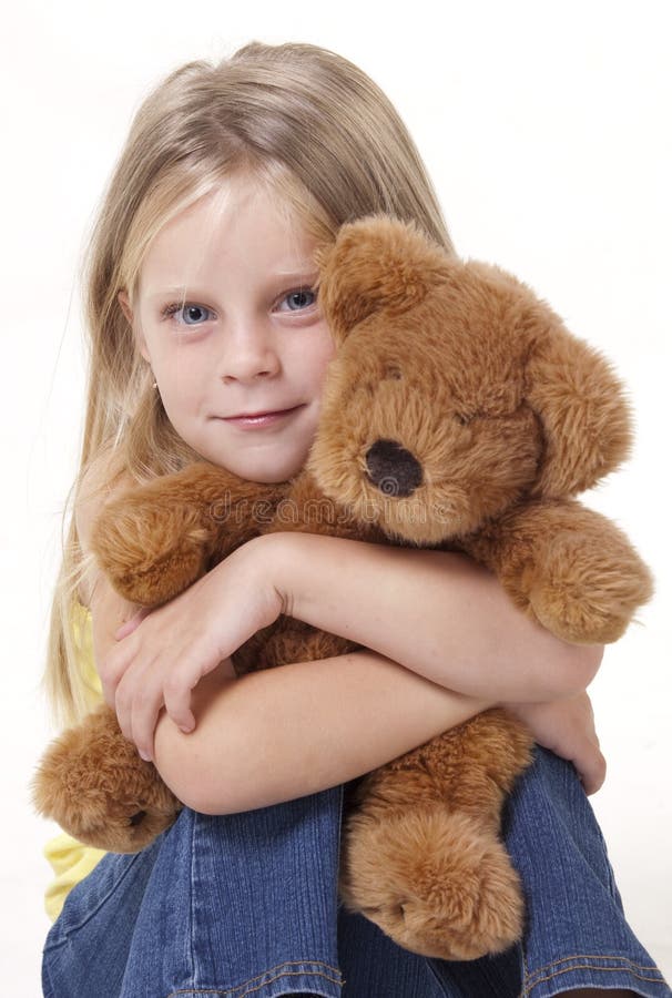 Teddy Bear Hug stock photo. Image of bear, cuddle, young 18392272
