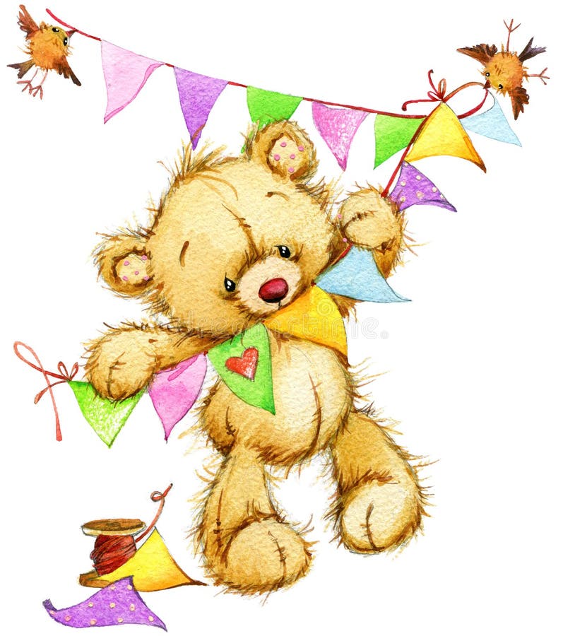Teddy Bear Kaninchen mit einem Geschenk Dekoratives Bild einer Flugwesenschwalbe ein Blatt Papier in seinem Schnabel stock abbildung Teddy Bear Kaninchen mit einem Geschenk Dekoratives Bild einer Flugwesenschwalbe ein Blatt Papier in seinem Schnabel stock abbildung
