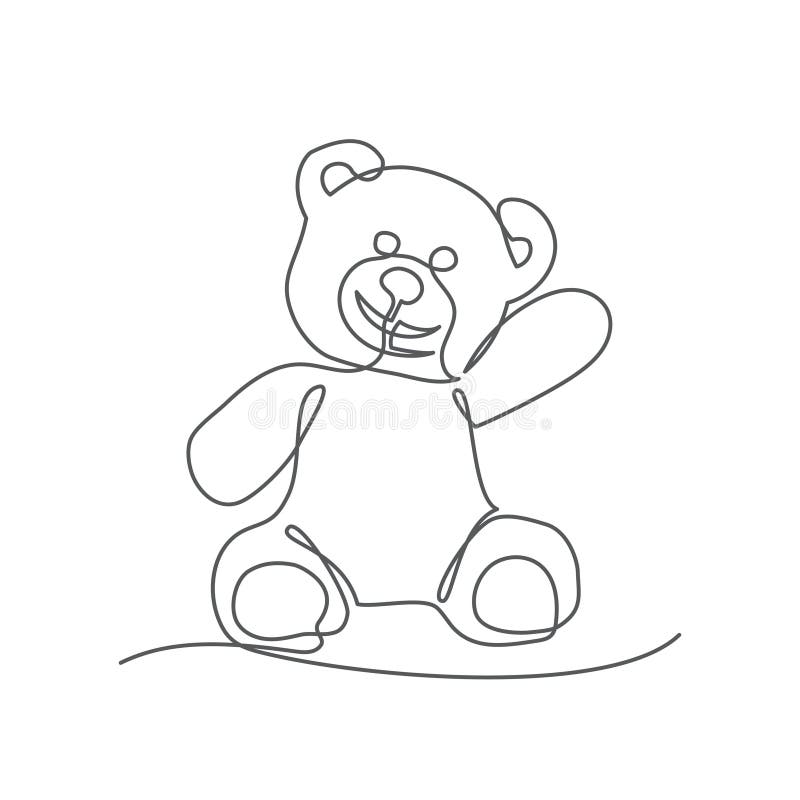 Cute Stuffed Animal Line Drawing Stock Illustrations 868 Cute Stuffed