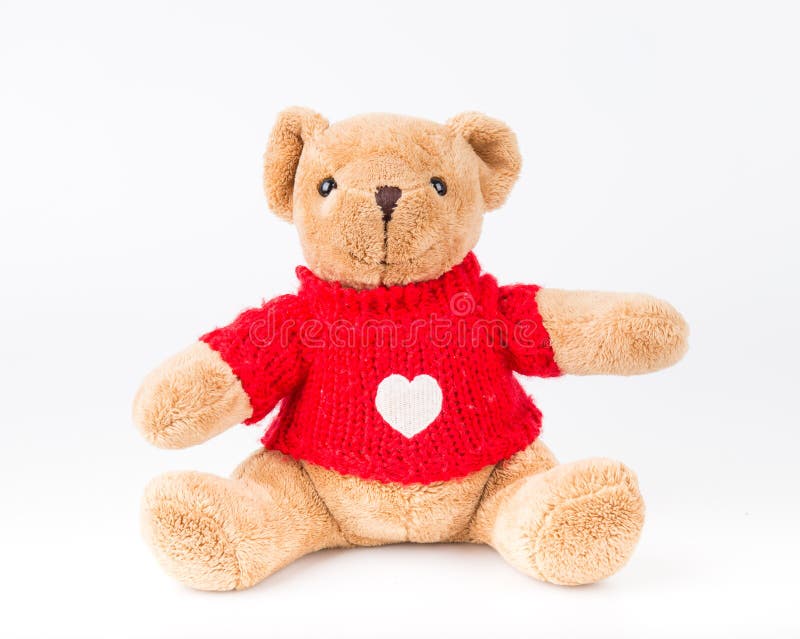 Teddy Bear op Isolate achtergrond aardige de liefdevloer B van de boog leuke kunst stock afbeelding Teddy Bear op Isolate achtergrond aardige de liefdevloer B van de boog leuke kunst stock afbeelding