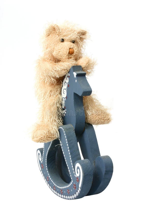 Teddy Bear Rides Rocking Horse