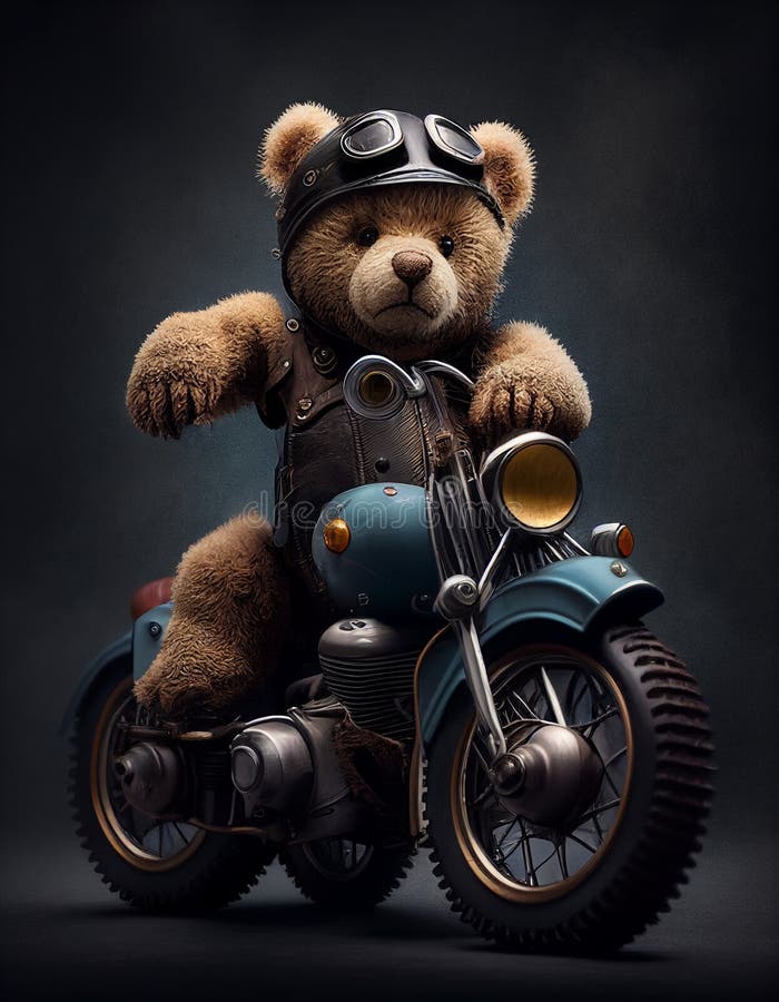 Bear Motorcycle Teddy Background Stock Illustrations – 78 Bear ...