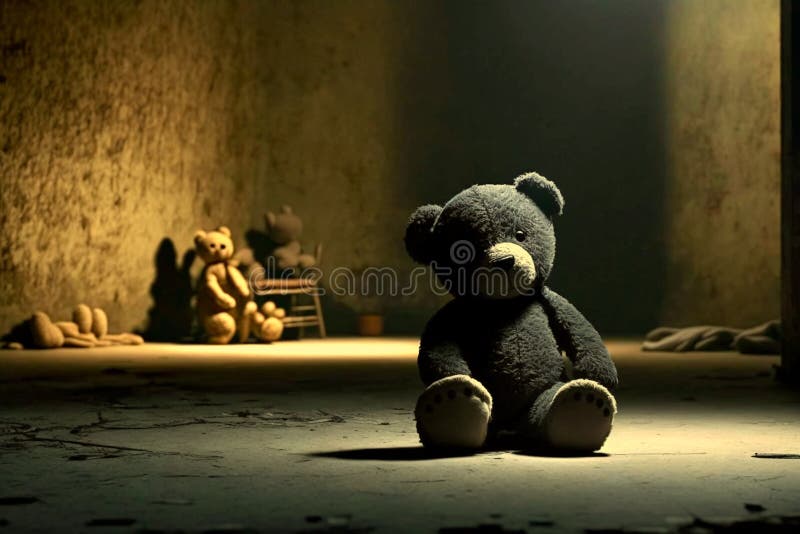 Creepy Teddy Bear Eyes Stock Photo