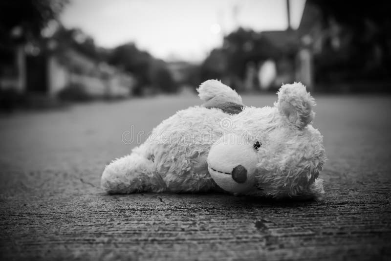 broken teddy bear